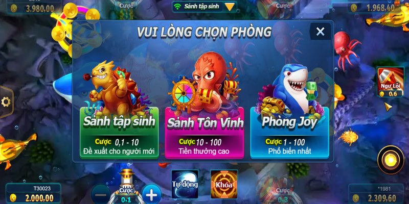 Game có nhiều phòng tùy chọn